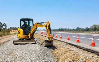 Highway shoulder grading